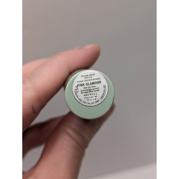 CLINIQUE Colour Surge Bare Brilliance Lipstick PINK GLAMOUR .14 oz GREEN Tube - Picture 8 of 8